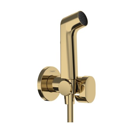 Hansgrohe Zaw&oacute;r Bidette 1 jet S EcoSmart dla wody zimnej z uchwytem i wężem prysznicowym 125 cm złoty optyczny polerowany 29230990