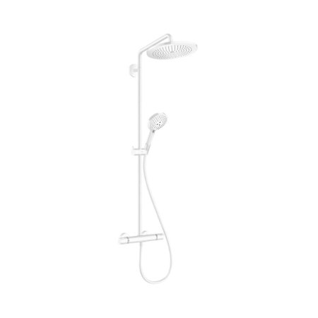 Hansgrohe Croma Select S Zestaw prysznicowy termostatyczny natynkowy z deszczownicą biały mat 26891700