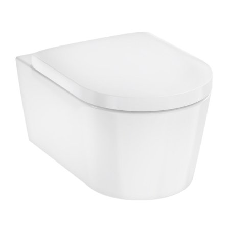 Hansgrohe EluPura S Zestaw Toaleta WC bez kołnierza + deska wolnoopadająca biały połysk z powłoką HygieneEffect 62021450