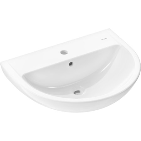 Hansgrohe GladeLake S Umywalka wisząca 60 x 49 cm z otworem na baterię z przelewem Biały 60102450