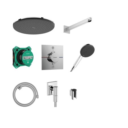 Hansgrohe Raindance Alive S Zestaw prysznicowy 300 1jet z baterią termostatyczną i iBox universal 2 podtynkowy Chrom 24630000