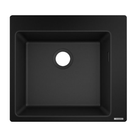 Hansgrohe S51 Zlewozmywak kompozytowy jednokomorowy 56x51 cm grafitowa czerń 43312170