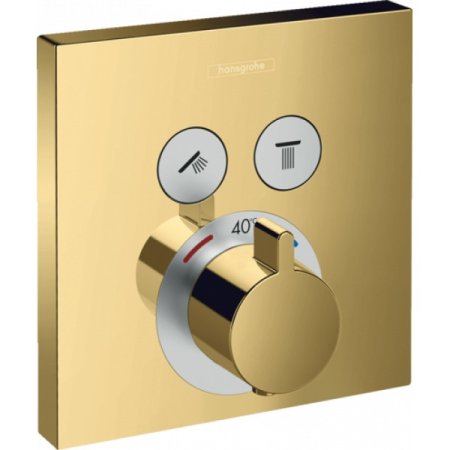 Hansgrohe ShowerSelect Bateria wannowo-prysznicowa podtynkowa z termostatem polerowany złoty optyczny 15763990