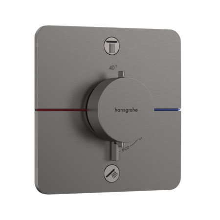 Hansgrohe ShowerSelect Comfort Q Bateria wannowo-prysznicowa termostatyczna podtynkowa czarny chrom szczotkowany 15586340