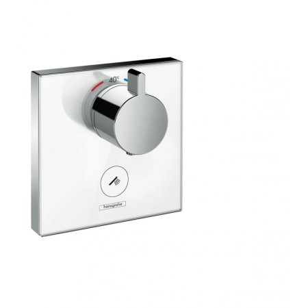Hansgrohe ShowerSelect Glass Bateria prysznicowa podtynkowa z termostatem chrom/biały 15735400