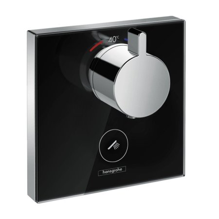 Hansgrohe ShowerSelect Glass Bateria wannowo-prysznicowa podtynkowa termostatyczna czarny/chrom 15735600