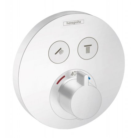 Hansgrohe ShowerSelect S Bateria wannowo-prysznicowa podtynkowa z termostatem biały mat 15743700
