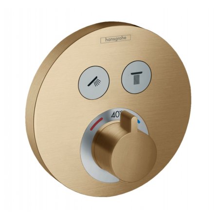 Hansgrohe ShowerSelect S Bateria wannowo-prysznicowa podtynkowa z termostatem brąz szczotkowany 15743140