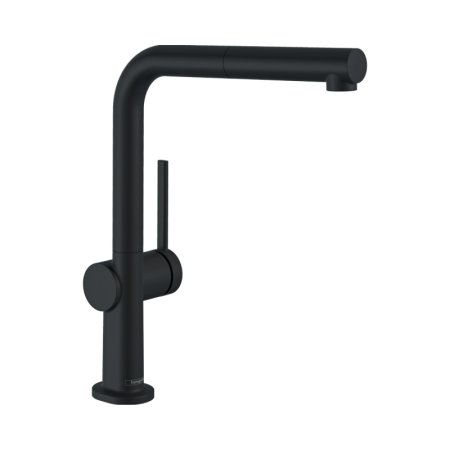 Hansgrohe Talis M54 Bateria kuchenna z wyciąganą wylewką czarny mat 72808670