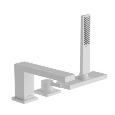 Hansgrohe Tecturis E Bateria nawannowa 3 otworowa biały mat 73443700