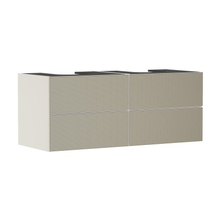 Hansgrohe Xevolos E Szafka pod 2 szlifowane umywalki wpuszczane w blat/nablatowe z 4 szufladami 137x55 cm piaskowy beż mat 54197390