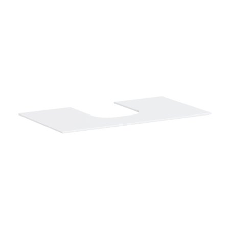 Hansgrohe Xevolos E Blat 98x55 cm z wycięciem na środku pod umywalkę wpuszczaną szlifowaną biały mat 54209700
