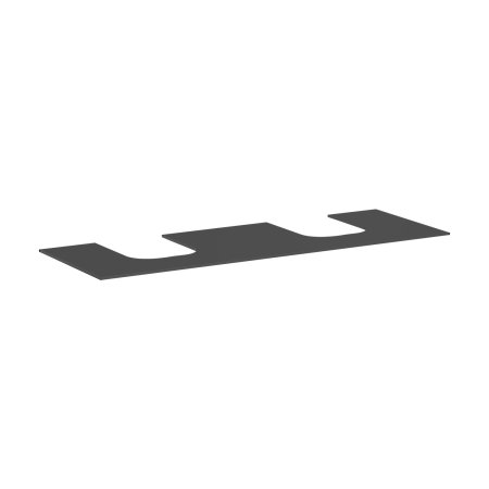 Hansgrohe Xevolos E Blat 157x55 cm z wycięciami pod 2 umywalki wpuszczane szlifowaną szary łupek mat 54211760