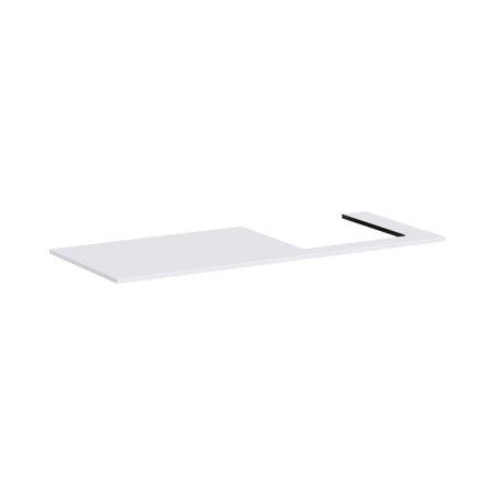 Hansgrohe Xilesa E Blat 137.5x55 cm z wycięciem po prawej stronie pod umywalkę wpuszczaną szlifowaną biały mat 54273700