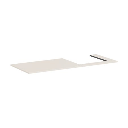 Hansgrohe Xilesa E Blat 137.5x55 cm z wycięciem po prawej stronie pod umywalkę wpuszczaną szlifowaną piaskowy beż mat 54273780