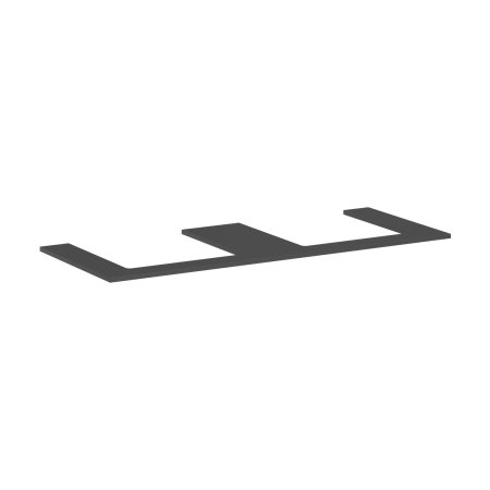 Hansgrohe Xilesa E Blat 137.5x55 cm z wycięciami pod 2 umywalki wpuszczane szlifowaną szary łupek mat 54274760