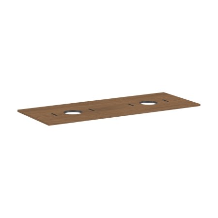 Hansgrohe Xilesa E Blat 137.5x55 cm z wycięciami pod 2 umywalki nablatowe bez otworu na baterię kaszmirowy dąb 54280550