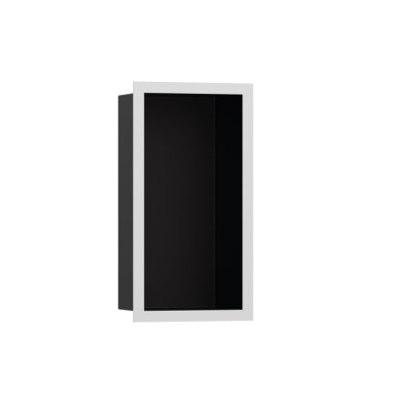 Hansgrohe XtraStoris Individual Wnęka ścienna czarny mat z ozdobną ramą 30 x 15 x 10 cm biały mat 56095700