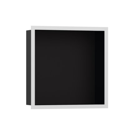 Hansgrohe XtraStoris Individual Wnęka ścienna czarny mat z ozdobną ramą 30 x 30 x 10 cm biały mat 56098700