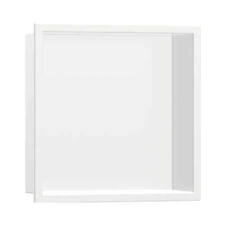 Hansgrohe XtraStoris Original Wnęka ścienna z ozdobną ramką 30x30x7 cm biały mat 56093700
