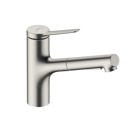 Hansgrohe Zesis M33 Bateria kuchenna z wyciąganą wylewką stal szlachetna 74820800