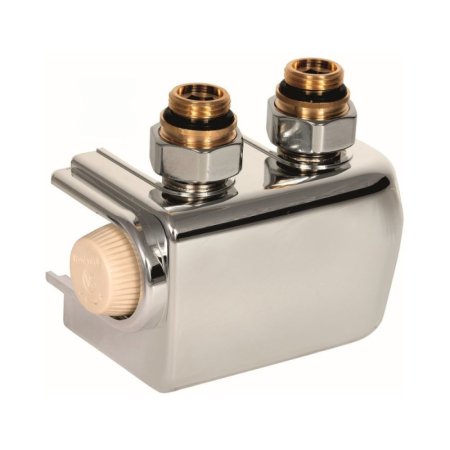 Honeywell Therafix Universal Zawór termostatyczny podwójny uszczelnienie płaskie i Euroconus chrom V2474EDCSY015