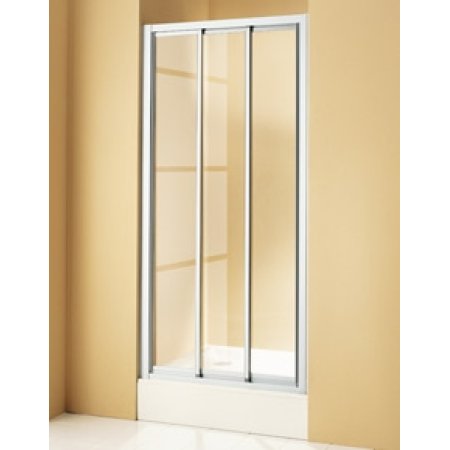 Huppe Alpha Drzwi prysznicowe przesuwne 90 cm, profile srebrny mat szkło przezroczyste AL2014.087.321