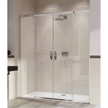 Huppe Aura Elegance Drzwi prysznicowe przesuwne 120-180x120-200 cm na wymiar profile srebrny mat szkło przezroczyste z powłoką Anti-Plaque 402180087322730