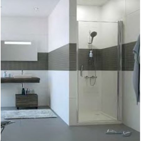 Huppe Classics 2 4-kąt Drzwi skrzydłowe do wnęki 100x200 cm profile białe szkło przezroczyste Anti-Plaque C23506055322