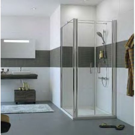 Huppe Classics 2 4-kąt Ścianka boczna do drzwi wahadłowych SW 70x190 cm profile srebrne połysk szkło przezroczyste C23901069321