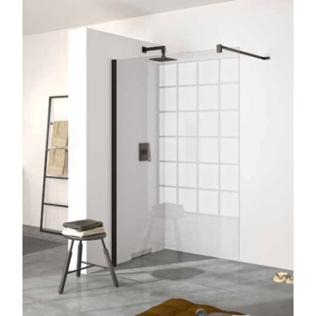 Huppe Design Pure Kabina prysznicowa walk-in 80x200 cm profile srebrny mat szkło przezroczyste z powłoką Anti-plaque 8P1105087322