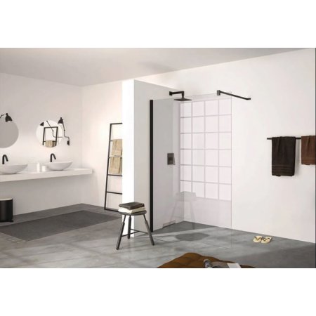 Huppe Design Pure Ścianka Walk-in 140x200 cm profile czarny mat szkło przezroczyste z powłoką Anti-Plaque 8P1111123322