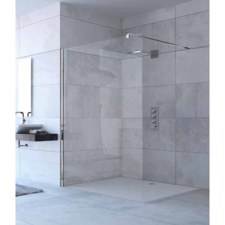 Huppe Design Pure Kabina prysznicowa walk-in 140x200 cm profile srebrny połysk szkło przezroczyste z powłoką Anti-Plaque 8P1111092322