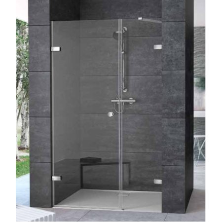 Huppe Enjoy Pure Drzwi uchylne 70-120x160-200 cm na wymiar prawe profile srebrny połysk szkło przezroczyste z powłoką Anti-Plaque 4R1780092322800