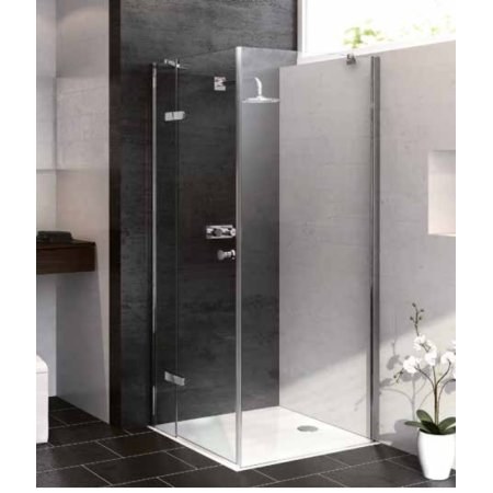 Huppe Enjoy Pure Ścianka prysznicowa boczna 20-120x160-200 cm na wymiar profile białe szkło przezroczyste z powłoką Anti-Plaque 4T1680055322