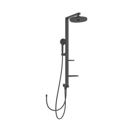 Ideal Standard Alu+ Zestaw prysznicowy natynkowy z deszczownicą satynowa czerń BD585XG