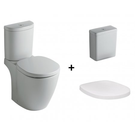 Ideal Standard Connect Kompakt WC ze zbiornikiem i deską wolnoopadającą, biały E803601+E797001+E712701