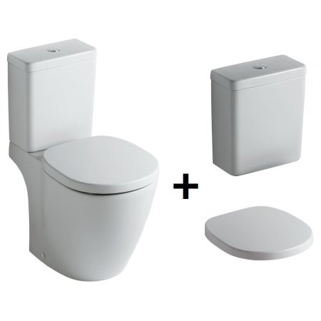 Ideal Standard Connect Kompakt WC ze zbiornikiem i deską wolnoopadającą, biały E803601+E797101+E712701