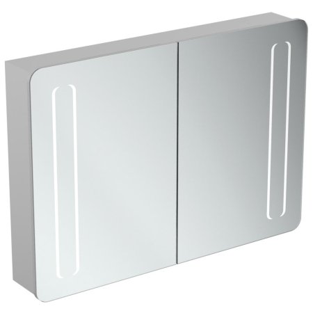 Ideal Standard Mirror+light Szafka z lustrem ścienna 100x70 cm, efekt aluminium T3389AL