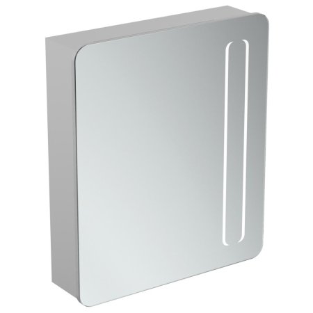 Ideal Standard Mirror+light Szafka z lustrem ścienna 60x70 cm, efekt aluminium T3373AL
