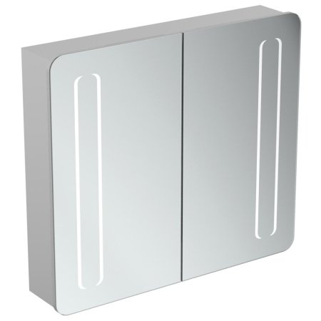 Ideal Standard Mirror+light Szafka z lustrem ścienna 80x70 cm, efekt aluminium T3388AL