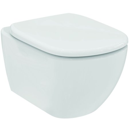 Ideal Standard Tesi Zestaw Toaleta WC bez kołnierza + deska wolnoopadająca biała T536101