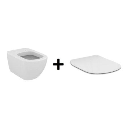 Ideal Standard Tesi Zestaw Toaleta WC + deska zwykła Thin biały T007801+T352801