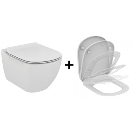 Ideal Standard Tesi Zestaw Toaleta WC Rimless z deską Slim T350301+T352901