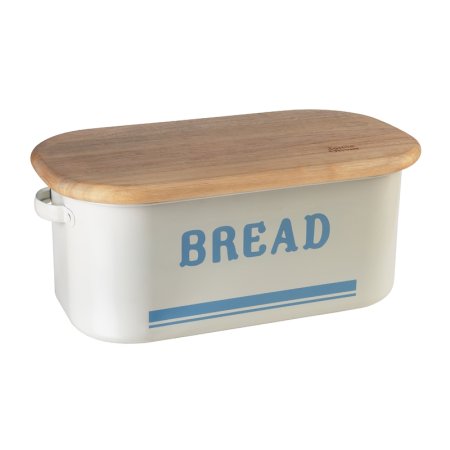 Jamie Oliver Pojemnik na chleb z deską 44x25x18,5 cm, kremowy/błękitny JB8900