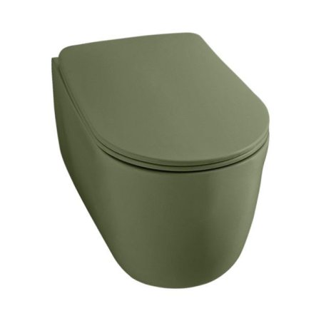 Kerasan Nolita Toaleta WC NoRim bez kołnierza zielony mat 531411