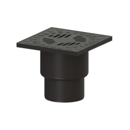 Kessel Alrondo Odpływ punktowy podwórzowy 20x20 cm czarny 37287S