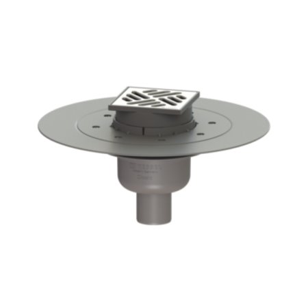 Kessel Classic Odpływ punktowy 10 x 10 cm srebrny 40250.90