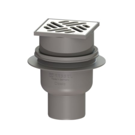 Kessel Classic Odpływ punktowy 10x10 cm srebrny 40270.20