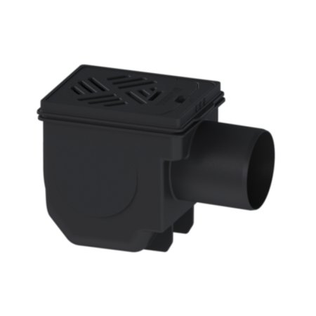 Kessel Drehfix Wpust piwniczny 19x15 cm czarny 27301